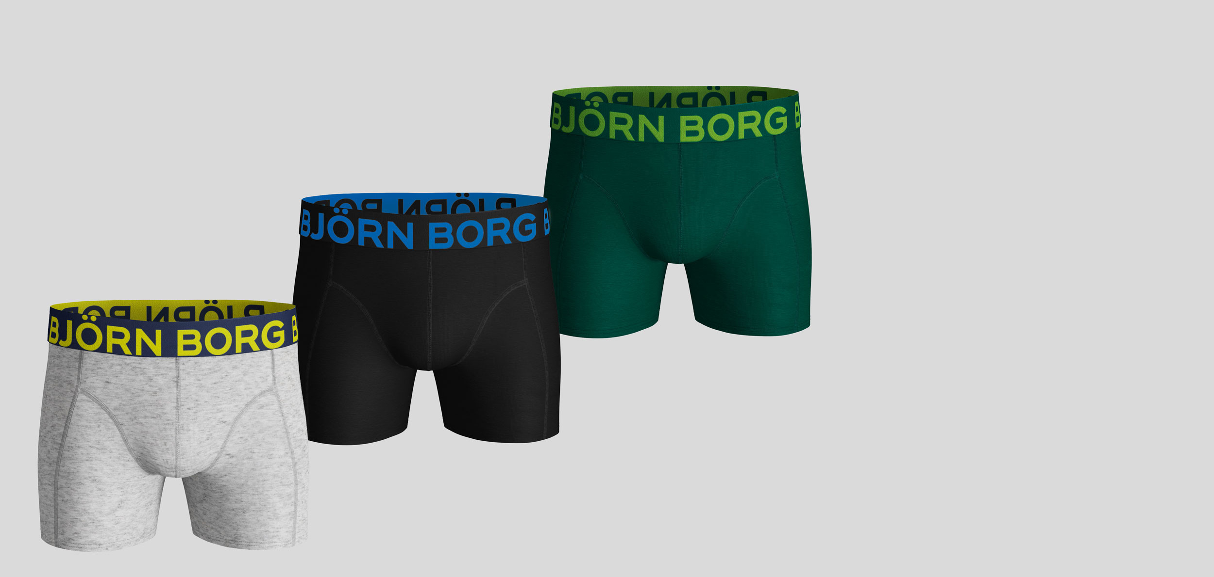 Bjorn Borg Neon Solid Boxershort 3-Pack 1929