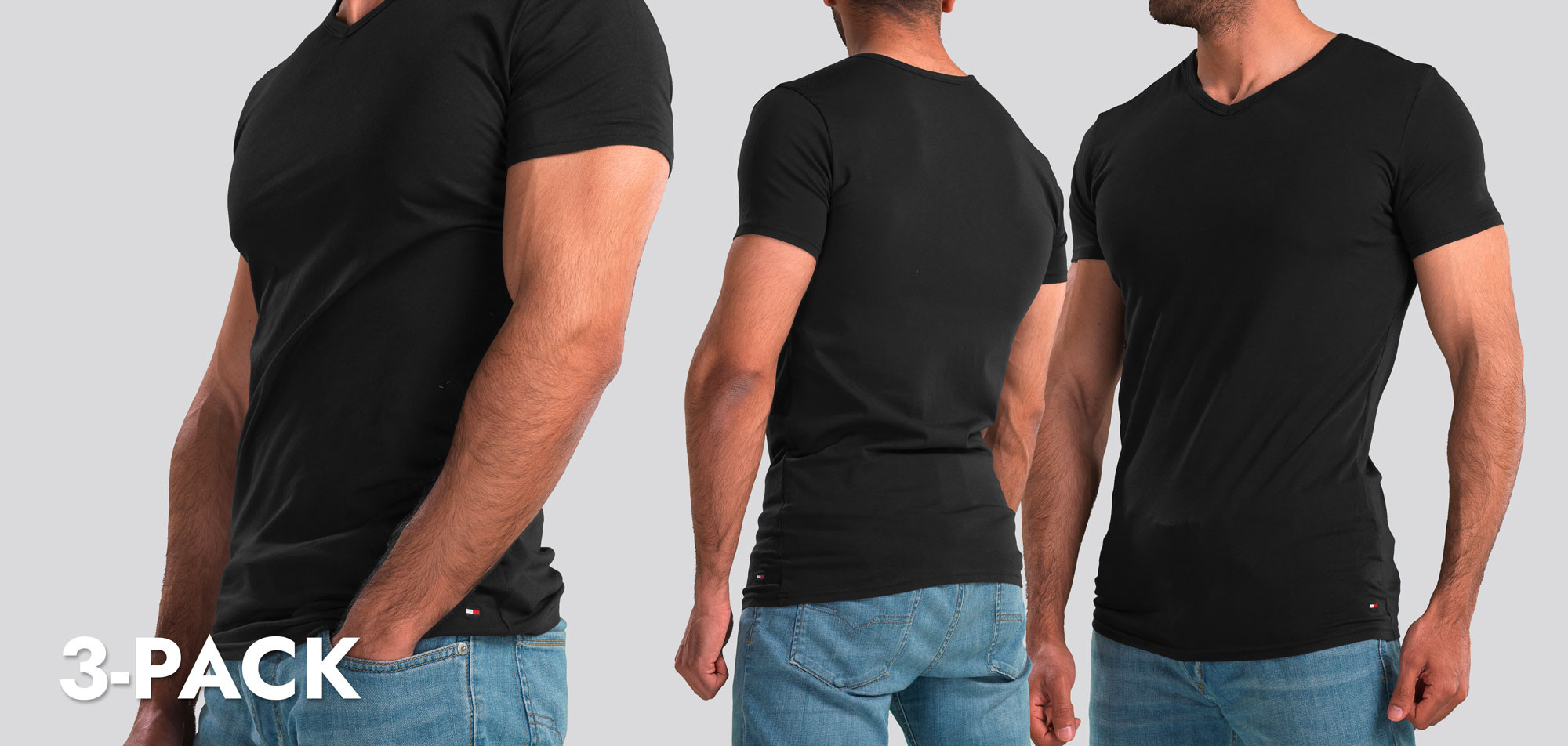 Tommy Hilfiger Premium Essentials V-Neck T-Shirt 3-Pack 767,