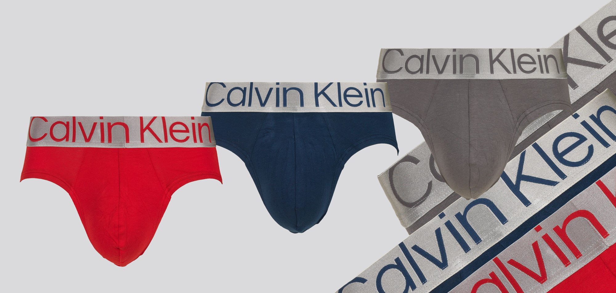 Calvin Klein Hip Slip 3-Pack NB3129A Reconsidered Steel