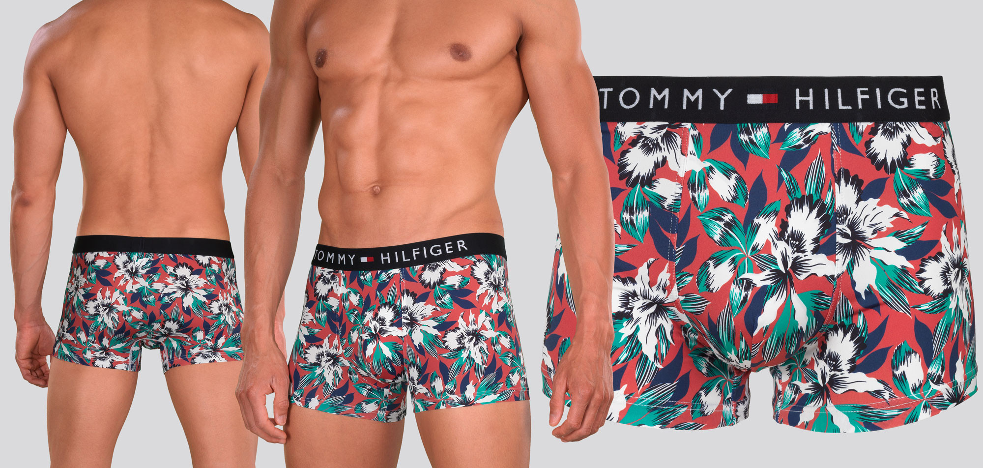 Tommy Hilfiger Microfiber Trunk 821 Tropical Floral Frosted Print,