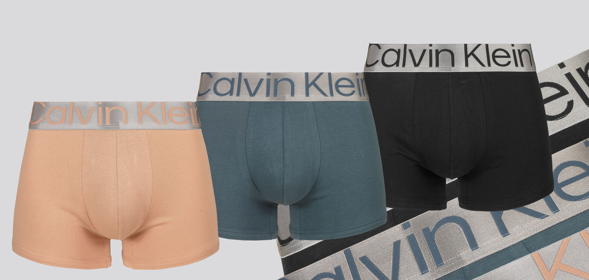 Calvin Klein Trunk 3-Pack NB3130A Reconsidered Steel,